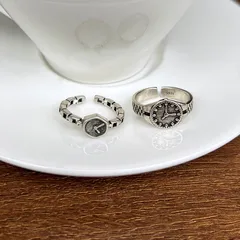 Vintage Style Open Ring For Women In Silver, Made Of Copper Alloy 2