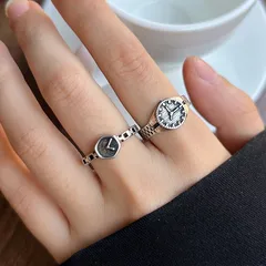 Vintage Style Open Ring For Women In Silver, Made Of Copper Alloy 4