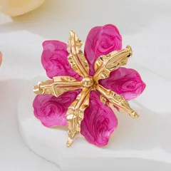 Vintage Style Open Rings Featuring Exaggerated Flower Pattern In Gold For Elegant Jewelry 3