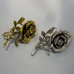 Vintage Style Silver Alloy Rose Ring For Women Featuring Three-Dimensional Craftsmanship