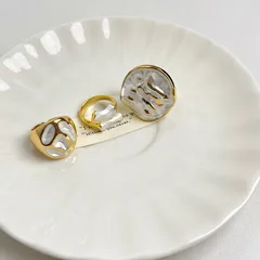 Vintage Style Solid Color White Open Rings For Women In Alloy With Enamel Craftsmanship 4