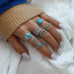 Gold Plated Easter Animal Open Rings For Women With Artificial Gemstones, 1 Set 5