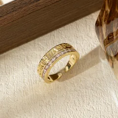 Waterproof Non Tarnish Open Rings For Women Featuring 18K Real Gold Plated Copper With Zircon Inlay 4