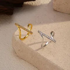 Waves Electroplated Copper Wave Ring For Women In Gold With Simple Style