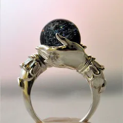 Geometric Novelty Ring For Women, 1 Piece Alloy Ring Featuring Electroplated Design With Beads Inlay 2