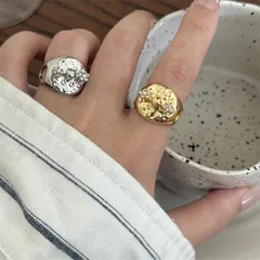 Pentagram Wide Band Ring For Women In Gold Featuring Real Gold Plated Electroplated Copper Alloy With Zircon Inlay 2