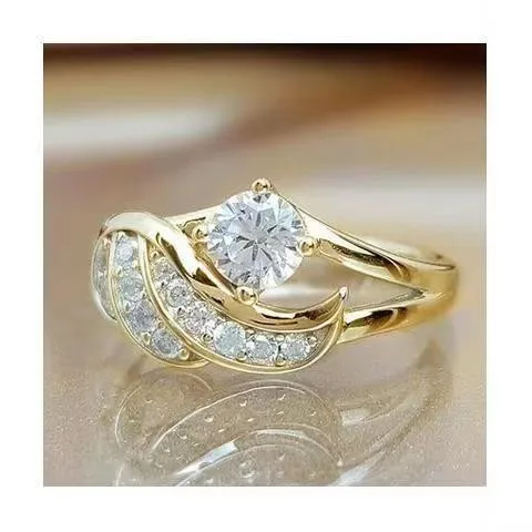 Wings Ring For Unisex Featuring Silver Metal With Zircon Inlay 5
