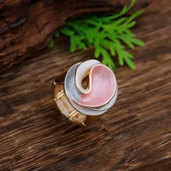 Rose For Women Adjustable Ring In Rose Red Zinc Alloy Featuring Simple Style And Enamel Craftsmanship 2