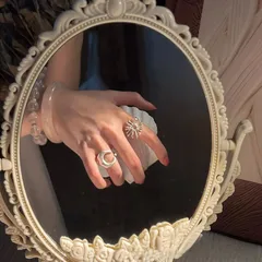 Moon For Women Adjustable Ring In Silver Alloy Featuring Asymmetrical Craftsmanship 2