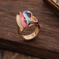 For Women Blue Open Rings Made Of Zinc Alloy Featuring Enamel Craftsmanship 2