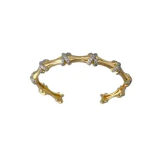 Crossover Rings For Women 2 Pieces Set Featuring Multicolor Rhinestones In Copper With Electroplated Finish 5