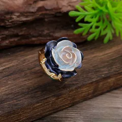 Rose For Women Zinc Alloy Rings In Rose Red Featuring Enamel Craftsmanship 4