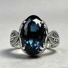 For Women Alloy Rings In Airy Blue Featuring Rhinestones With Electroplated Finish