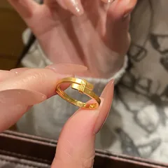 Women’s Asymmetrical Crossover Open Ring In Gold Electroplated Copper 3