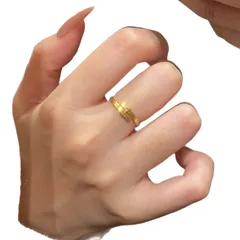 Women’s Asymmetrical Crossover Open Ring In Gold Electroplated Copper 5