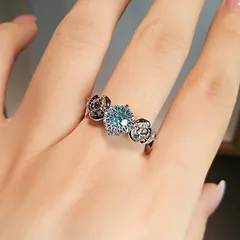 Luxurious Women’s Copper Rings For Flowers Featuring Electroplated And Faceted Craftsmanship 4
