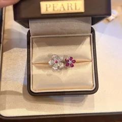 Women’s Flowers Ring In Electroplated Copper With Zircon Inlay, Perfect For Summer Wear 2