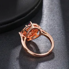 Women’s Flowers Ring With Artificial Gemstones And Zircon Inlay, Available In Colour, Perfect For New Year 4