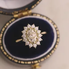 For Women Gold Alloy Rings Featuring Electroplated Craftsmanship With Zircon Inlay