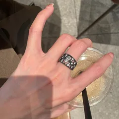 For Women Irregular Wide Band Alloy Ring Featuring Waterproof Non Tarnish Craftsmanship 4