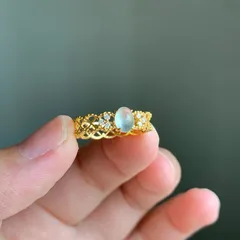 Women’s Lace Open Rings In Gold Electroplated Copper, Perfect For Spring Fashion 3