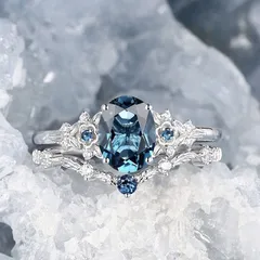 1 Pair Of Women’s Metal Rings For Flowers Featuring Electroplated Finish And Artificial Gemstones Inlay 2