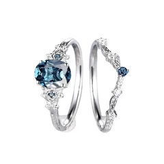 1 Pair Of Women’s Metal Rings For Flowers Featuring Electroplated Finish And Artificial Gemstones Inlay 5