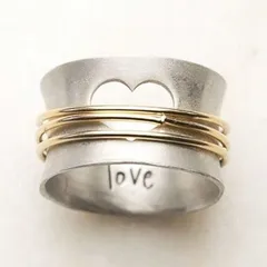 Multicolor Women's Ring For Valentine's Day Featuring 0.03µm KC Golden Plated Finish, 1 Piece