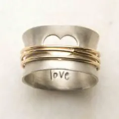 Multicolor Women's Ring For Valentine's Day Featuring 0.03µm KC Golden Plated Finish, 1 Piece 4