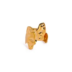 For Women Novelty Irregular Open Rings In 304 Stainless Steel Featuring 18K Real Gold Plated PVD Coating 5