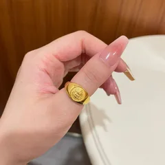 Women’s Open Ring In Copper With Electroplated Gold Plating, Ethnic Style, Perfect For Spring 3