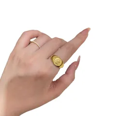 Women’s Open Ring In Copper With Electroplated Gold Plating, Ethnic Style, Perfect For Spring 5