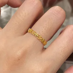 Women’s Open Flowers Ring In Electroplated Copper, Perfect For Summer