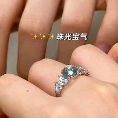 Women’s Open Ring With Flowers Pattern, Electroplated Copper Featuring Zircon Inlay In Silver 3