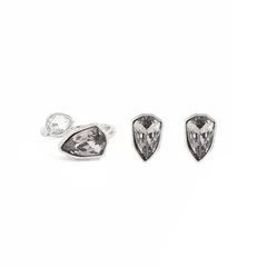 Luxurious Women’s Open Rings For Water Droplets Featuring Gold Electroplated Zinc Alloy With Rhinestones Inlay 5