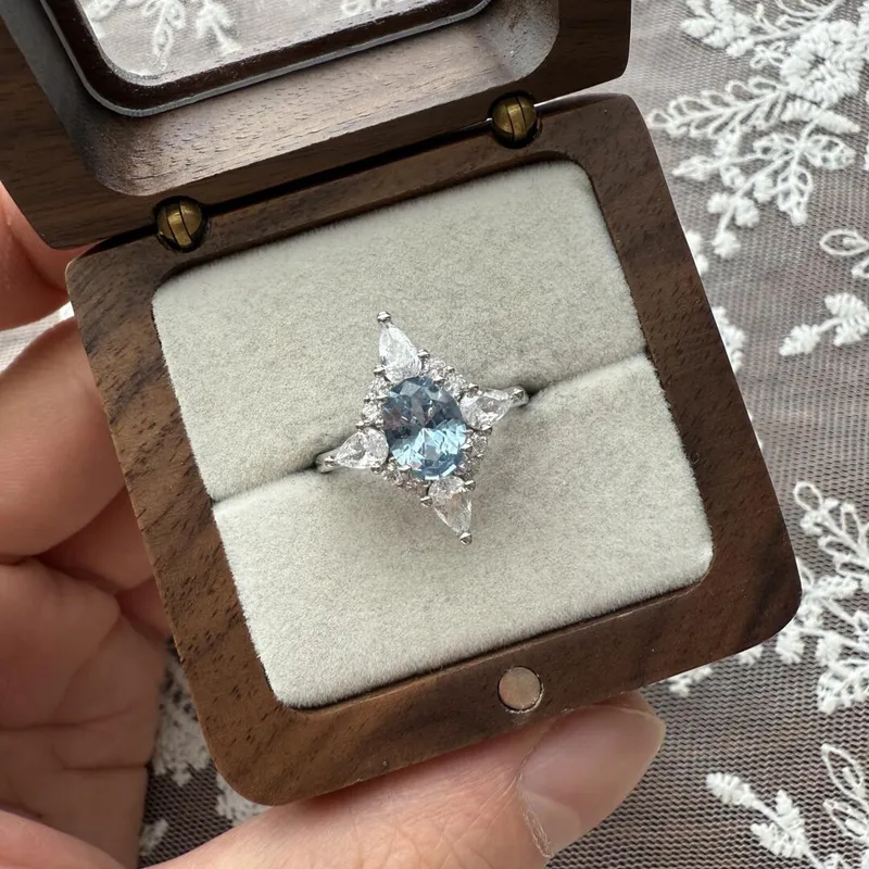 Women’s Open Star Ring In Electroplated Copper With Zircon Inlay, Perfect For Summer 5
