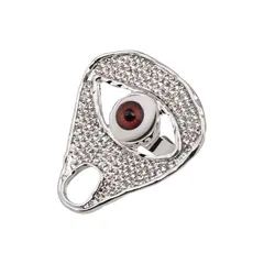 Devil's Eye Women's Ring With Rhinestone Inlay In Gold, Featuring An Exaggerated Style 5