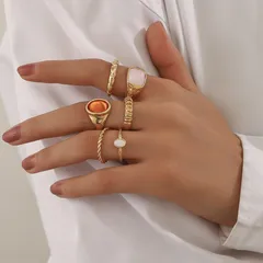 Round Women’s Ring For Everyday Wear, 304 Stainless Steel With 18K Real Gold Plated Finish And Zircon Inlay, Waterproof Non Tarnish