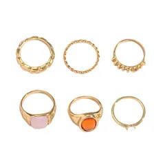 Round Women’s Ring For Everyday Wear, 304 Stainless Steel With 18K Real Gold Plated Finish And Zircon Inlay, Waterproof Non Tarnish 4