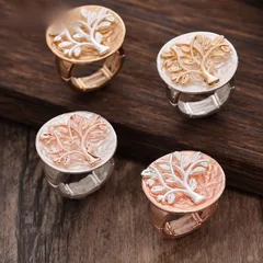 Life Tree Ring For Women In Silver Zinc Alloy Featuring Electroplated Finish
