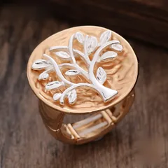 Life Tree Ring For Women In Silver Zinc Alloy Featuring Electroplated Finish 2
