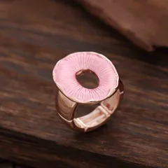 Donuts For Women Simple Style Rings In Blue Zinc Alloy Featuring Enamel Craft 3