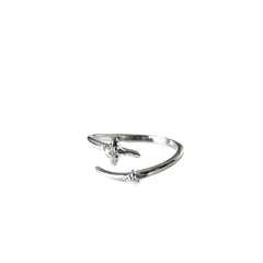 Women’s Star Open Rings In Copper With Electroplated Gold Plating Featuring Zircon Inlay, Perfect For Daily Wear 5