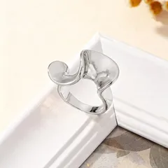 Waves For Women Rings In Zinc Alloy Featuring Electroplated Golden Plated Finish With Twist Craft 5