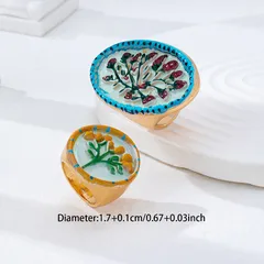 Women’s Zinc Alloy Flowers Ring For Everyday Wear Featuring Water Plating And Waterproof Non Tarnish Craftsmanship 5