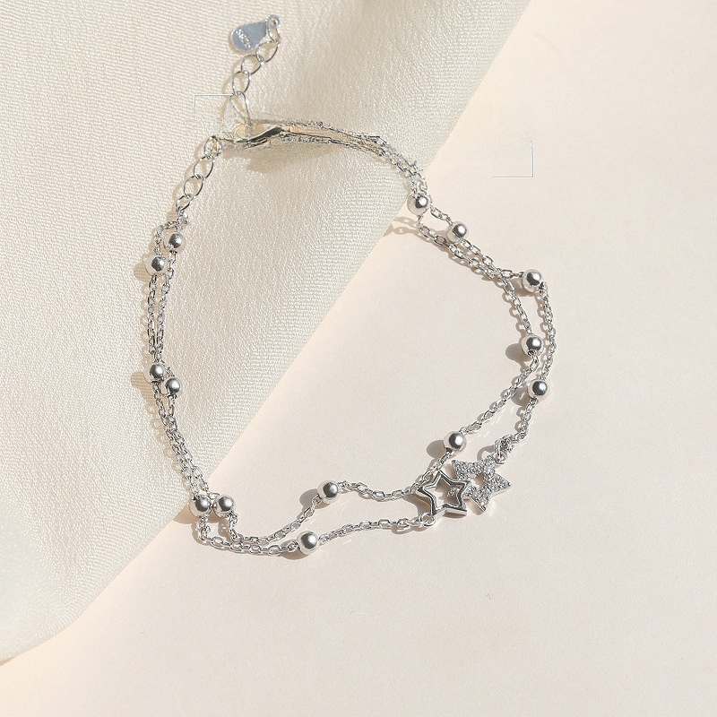 Pentagram Beading Bracelet For Women In Electroplated Copper Featuring Elegant Design 4