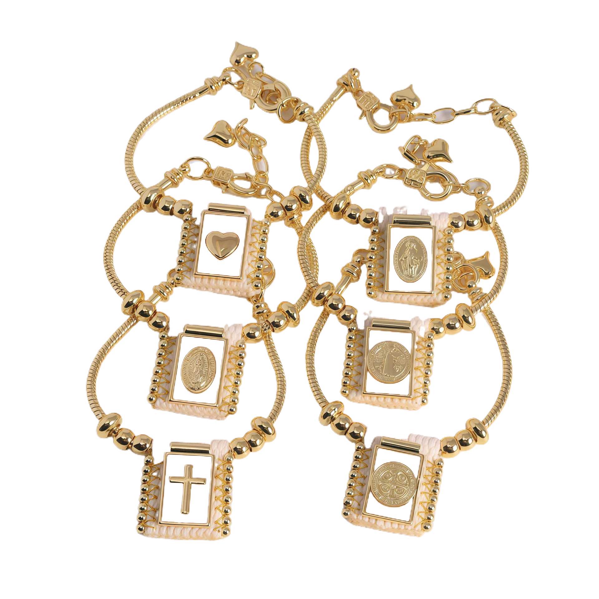 Renaissance Hero Relief Pendant Bracelet 18K Gold Plated Unique Jewelry Unisex Anniversary Celebration 5