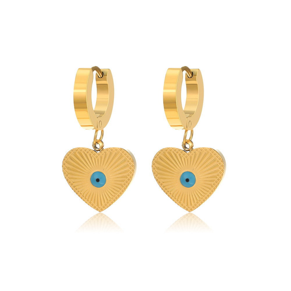 Geometric Drop Earrings For Women, 1 Pair Stainless Steel Featuring Electroplated Design 2