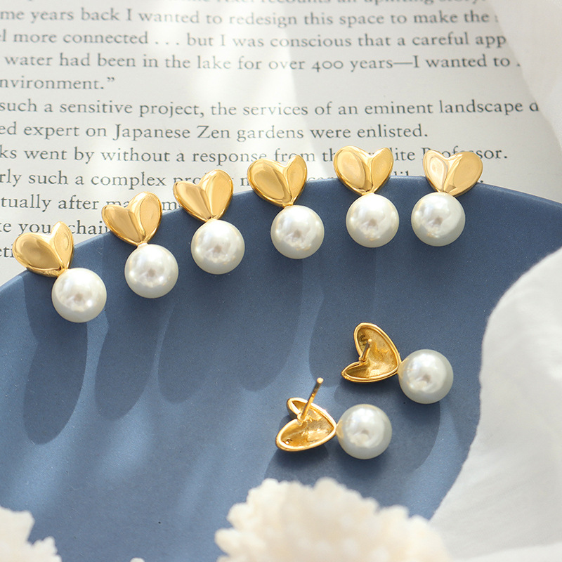 Waterproof Non Tarnish Printing Earrings For Women With 0.03µm-0.05µm Real Gold PVD Coated 304 Stainless Steel