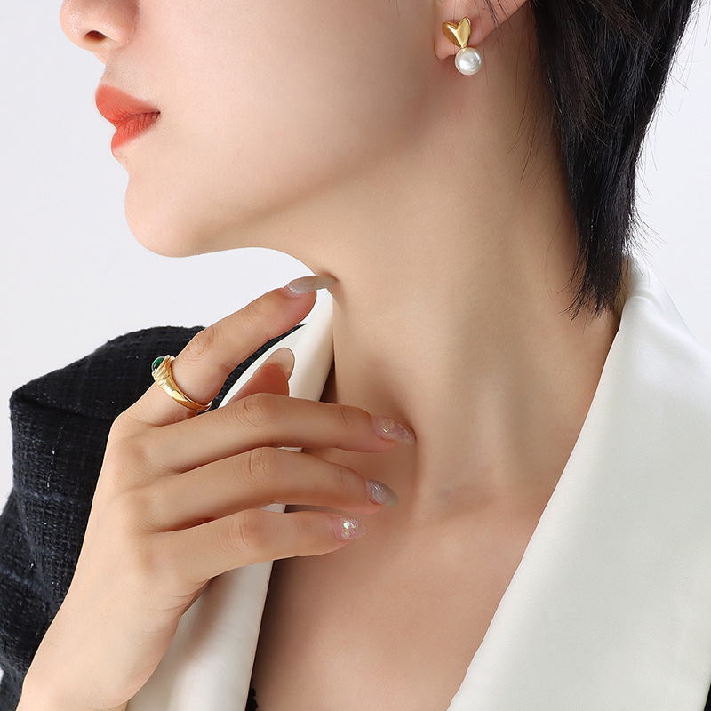 Waterproof Non Tarnish Printing Earrings For Women With 0.03µm-0.05µm Real Gold PVD Coated 304 Stainless Steel 4